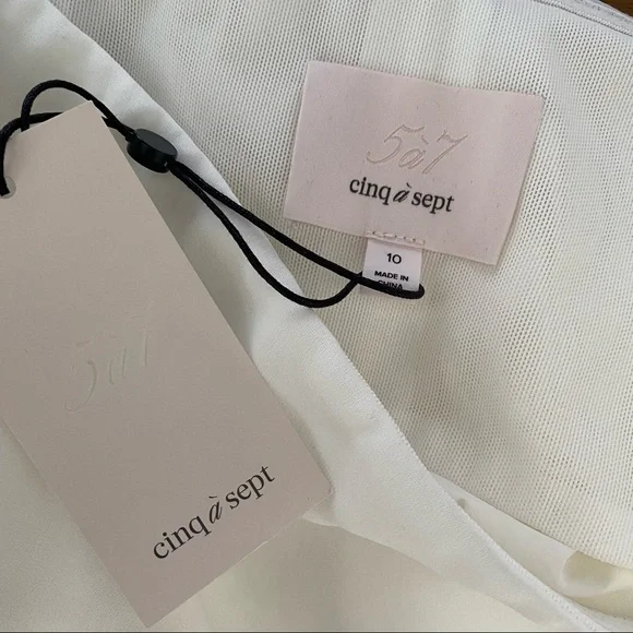 CINQ A SEPT Women's 10 White "Ella" Strapless Mini Dress - Picture 10 of 13